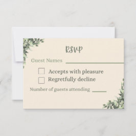 Response card wedding  OSA kort