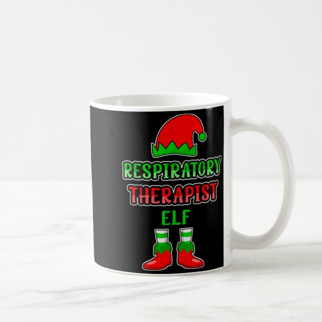 Resratory Therast Elf Resratory Therapy Christmas  Kaffemugg (Höger)