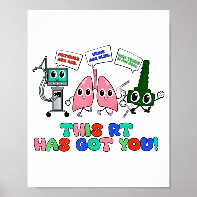 Resratory Therast Valentine’s Day Design Lung Squa Poster (Framsidan)