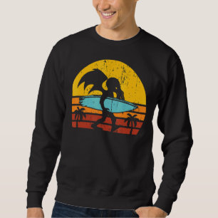 Resro Surfer Vintage Wave Surfing Surfa Beach Lång Ärmad Tröja