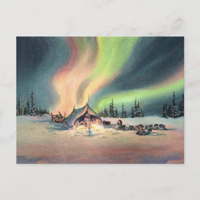 REST FÖR MUSHERS AV SHARON SHARPE VYKORT (Framsida)