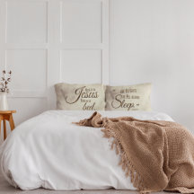 REST I JESUS Christian Quote Pillow Fodral Set