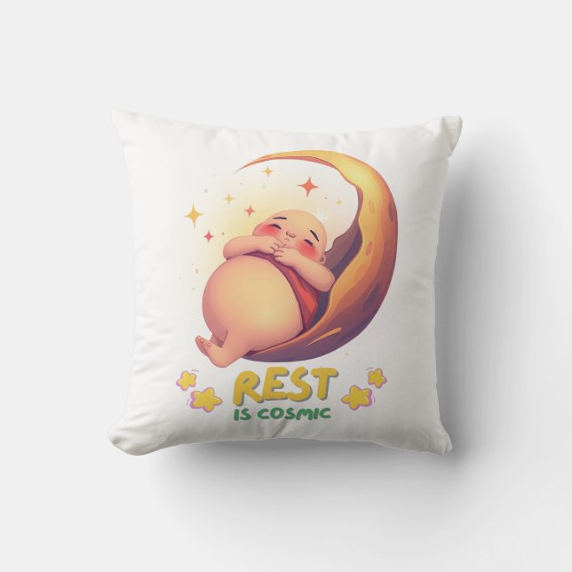 Rest is Cosmic Kids - Cute Sleeping Baby Kudde (Framsida)