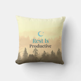 Rest Is Productive Motivational Quote Pillow Kudde