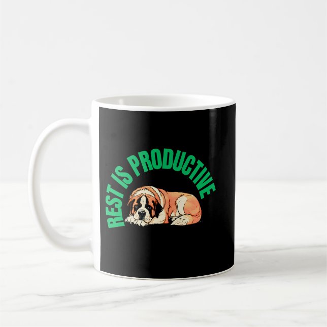 Rest Is Productive Self Care Mug for  Wellness Kaffemugg (Vänster)