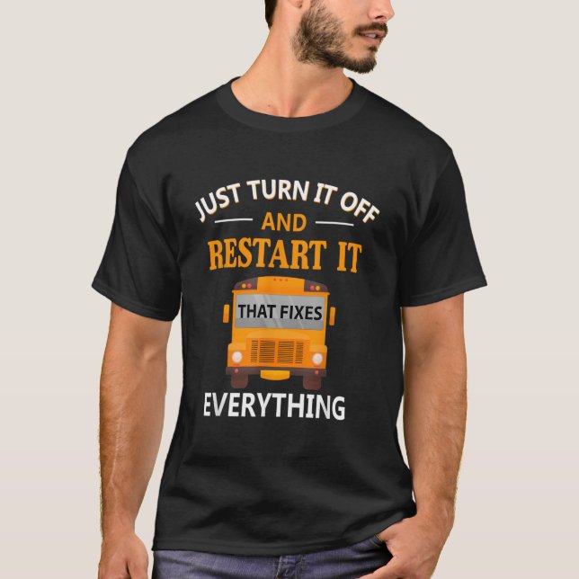 Rest It T Fixes Everything School Bus Driver png Shirt (Framsida)