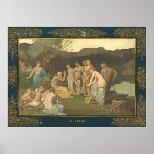 Rest Pierre Puvis de Chavannes Fine Art Poster (Framsidan)
