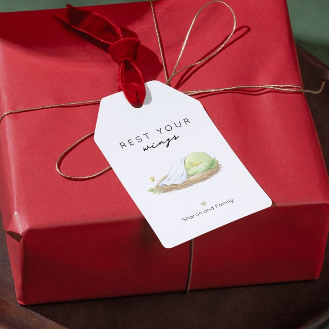 Rest Your Wings Personalized Cancer Support   Presentetikett (Skapare uppladdad)