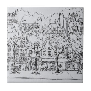 Restaurang Boulevard Montparnasse Paris, Frankri Kakelplatta