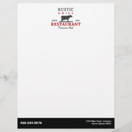 Restaurang eller annat företag brevhuvud