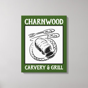 Restaurang eller carvery Sign Board. Canvastryck
