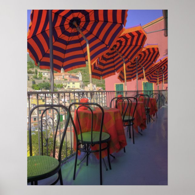 Restaurang i backstaden Vernazza, Cinque Poster (Framsidan)