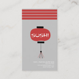 Restaurang Japan Asiatisk Sushi Logotyp Affärskort Visitkort