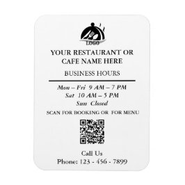 Restaurang Kafe QR Kontakt Öppettider Magnet