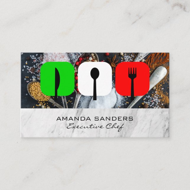 Restaurang-Logotyp | Kulturkonst | Kryddor Visitkort (Framsida)