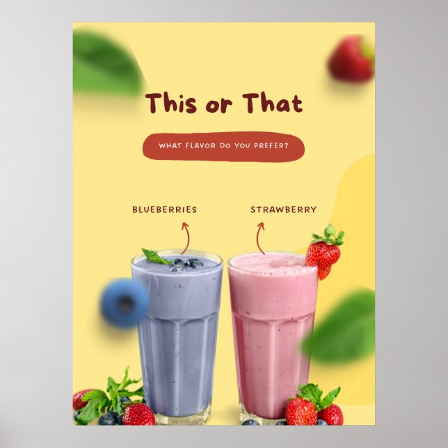 Restaurang Milk Shake Kampanj Främre Annons   Poster (Framsidan)
