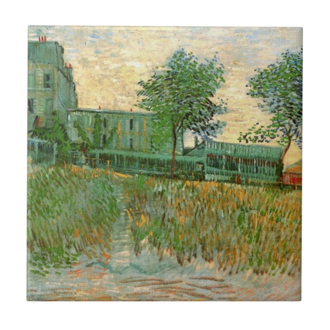 Restaurang Sirene, Asnières av Vincent van Gogh Kakelplatta (Framsidan)