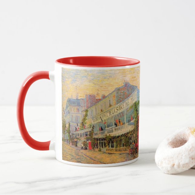Restaurang Sirene, Asnières av Vincent van Gogh Mugg (Med munk)