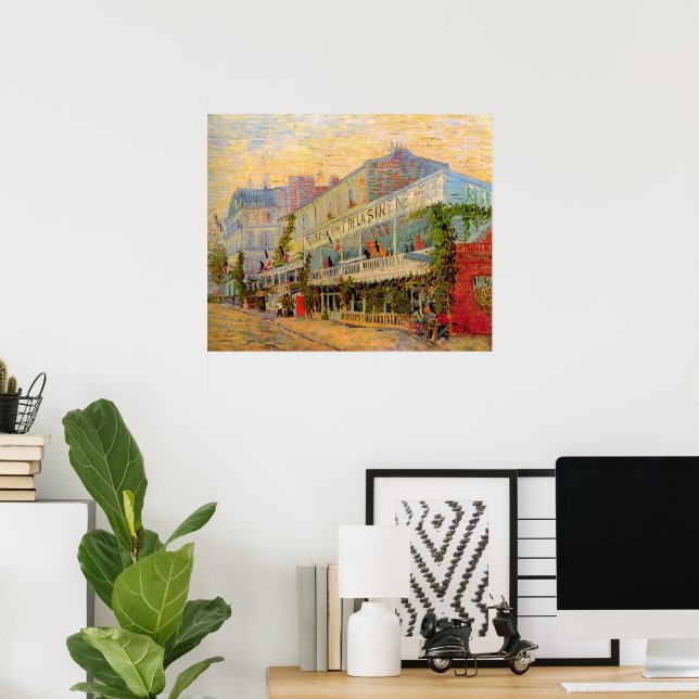 Restaurang Sirene, Asnières av Vincent van Gogh Poster (Hemmakontoret)