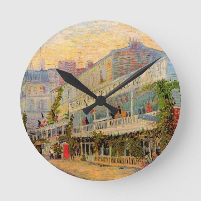 Restaurang Sirene, Asnières av Vincent van Gogh Rund Klocka (Framsida)