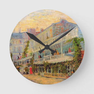 Restaurang Sirene, Asnières av Vincent van Gogh Rund Klocka