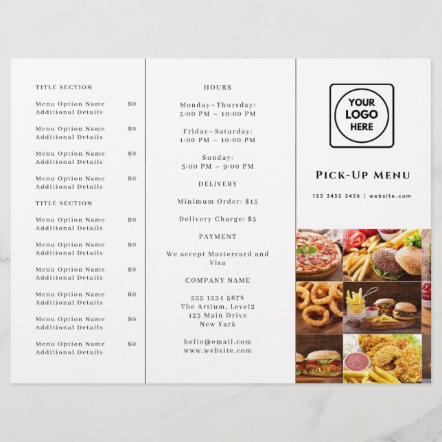 Restaurang Takeout Design | Modern Foto Varumärkes (Framsida)