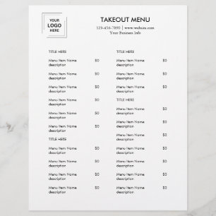 Restaurang Takeout Minimalistisk logotyp Caterin Reklamblad