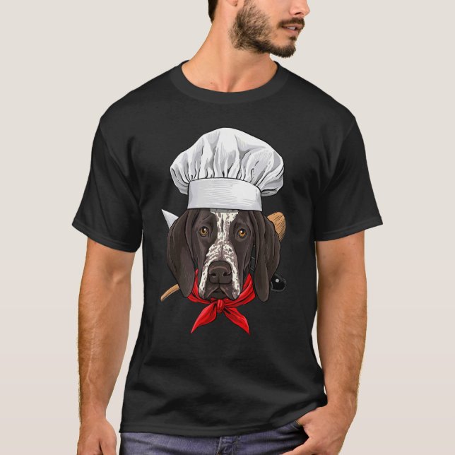Restaurang Tyska Shorthar Pointer Chef Cooking T Shirt (Framsida)