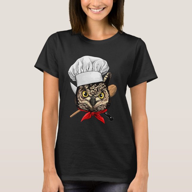 Restaurang Uggla Chef Cook Culinary Kitchen Cookin T Shirt (Framsida)