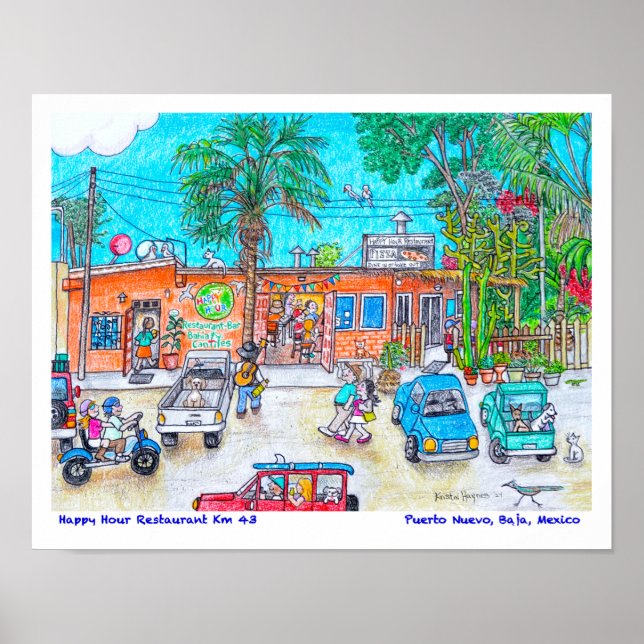 Restaurangant lycklig poster (Framsidan)