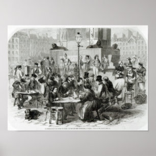 Restaurangen av våt fot poster