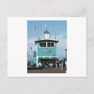 Restaurangen Teckning i Fiske och Chip Vykort