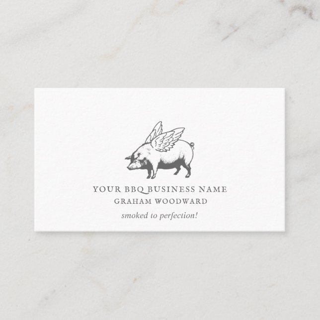 Restauranger Food Lastbil Barbeque Visitkort (Framsida)