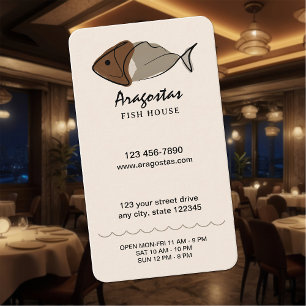 Restauranger för sjömaten visitkort