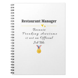 Restauranghanterare Anteckningsbok