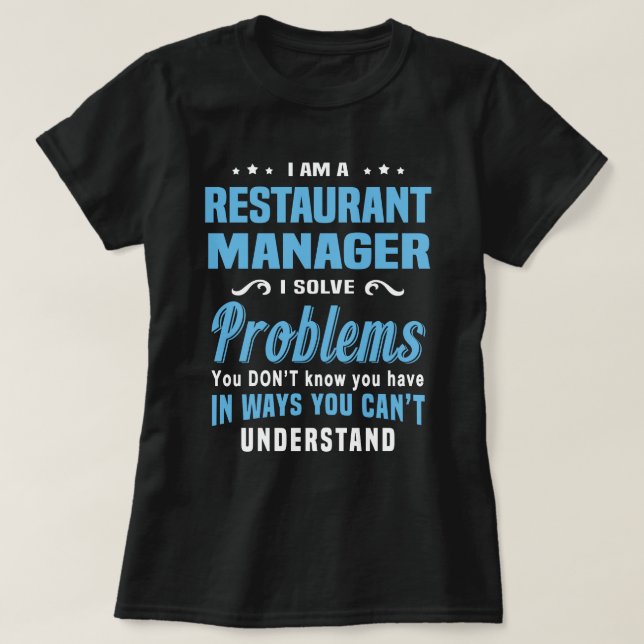 Restauranghanterare T Shirt (Design framsida)