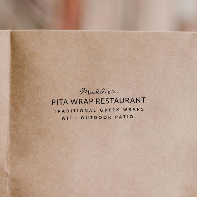 Restaurangmat Frimärke Självfärgande Stämpel (Skapare uppladdad)