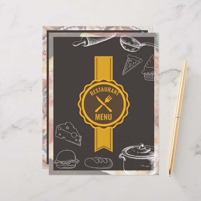 Restaurangmeny | Meny Flyer (Fram/Back In Situ)