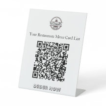 Restaurangmeny QR-bordsskylt