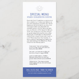 Restaurangmenyer, speciella menyer, begränsade kun meny