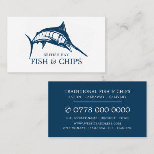 Restaurangreklam för fisk och Chip Visitkort