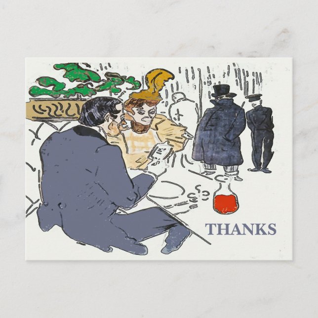 Restaurangscen Tack, vykort (Framsida)