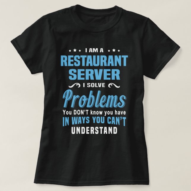 Restaurangserver T Shirt (Design framsida)