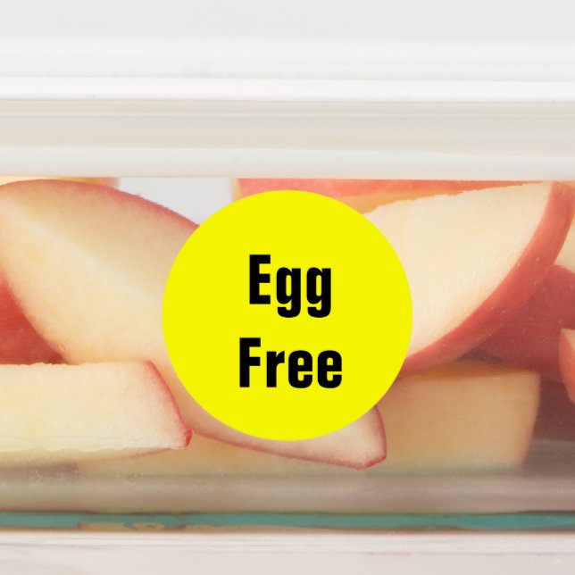 Restaurangskolan Egg Free Food Allergy Klistermärke (Påsatt)