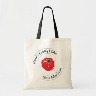 Restaurant Cafe Logotyp Red Tomato Anpassa Tygkasse