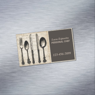 Restaurant Caterer Personal Chef för Cateringen fö Magnetiska Visitkort