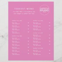 Restaurant Catering Rosa Berry Logotyp Menu