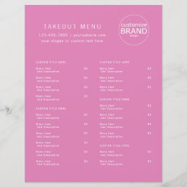 Restaurant Catering Rosa Berry Logotyp Menu