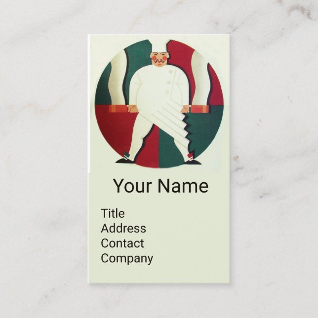 RESTAURANT CHEF COOKFOOD FOOD,CATERING MONOGRAM VISITKORT (Framsida)
