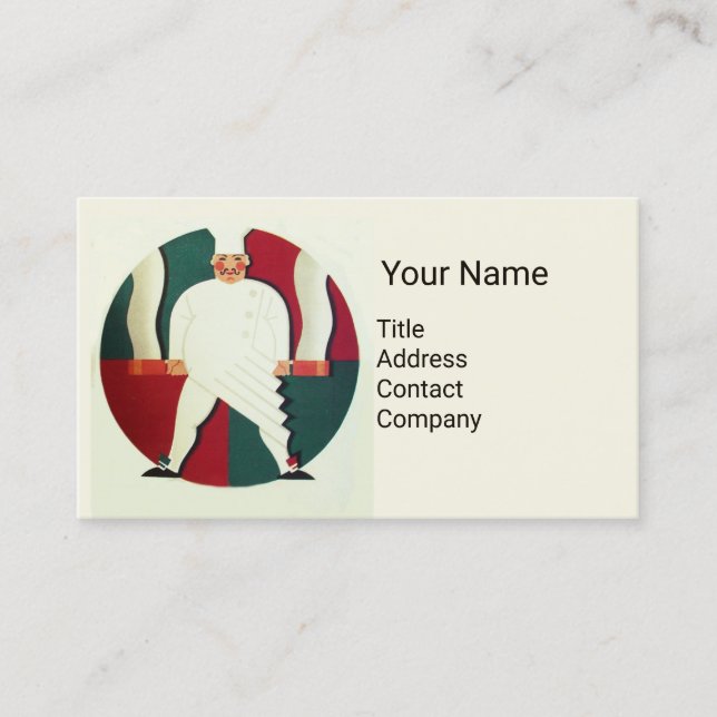 RESTAURANT CHEF COOKFOOD FOOD,CATERING MONOGRAM VISITKORT (Framsida)
